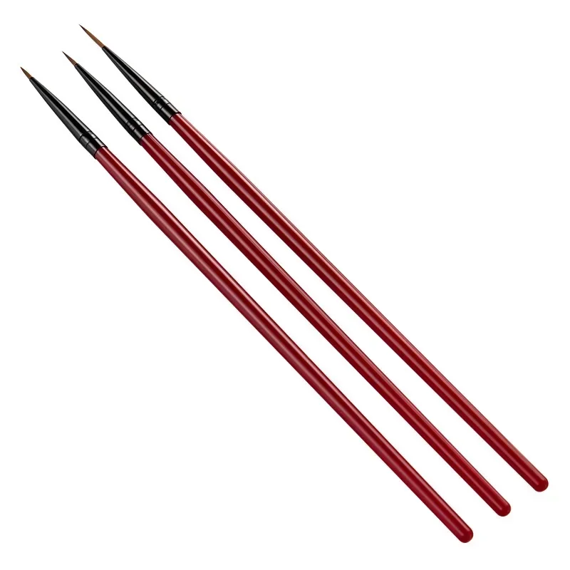 Description Picture 6 of item3Pcs/Set Nail Art Liner Painted Brush 3D Ultra-Thin French Stripe Nail Art Liner Brushes 5/7/11mm DIY UV Gel Tips Manicure Tool