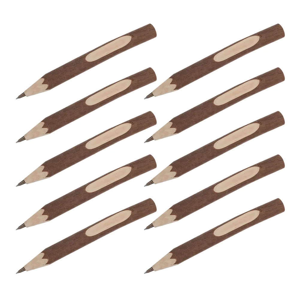 10 Pcs Wooden Ballpoint Pen Novelty Pens Unique Portable Household Writing for Multi-function Convenient