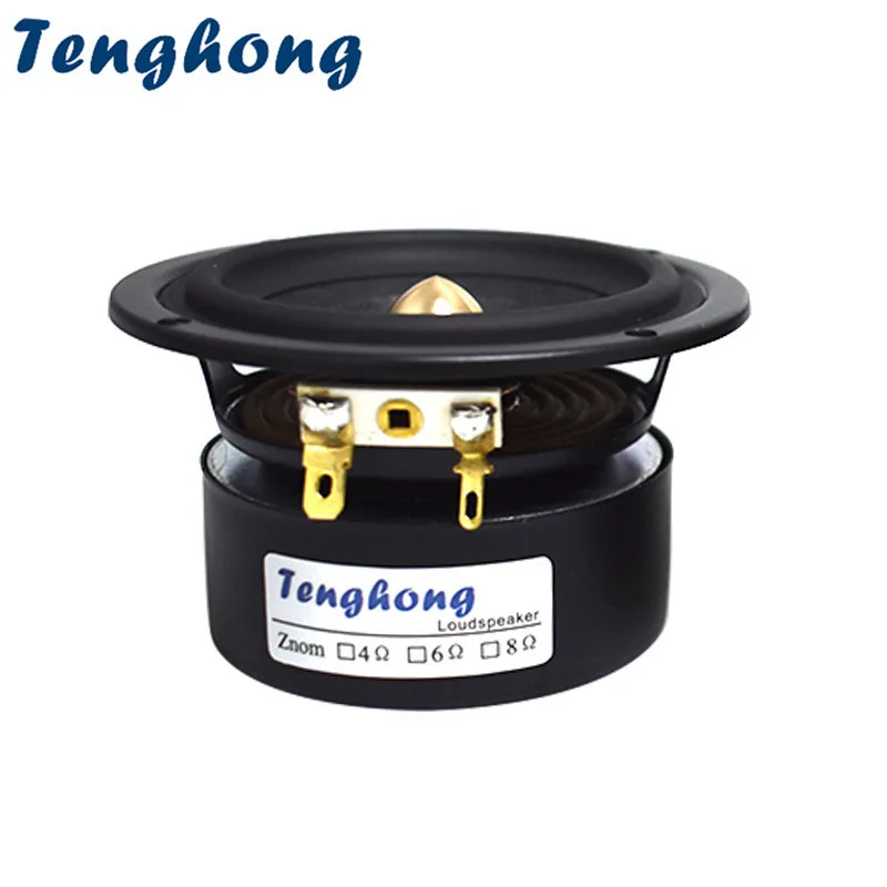 Tenghong 1pcs 3 Inch Full Range Speakers 4Ohm 8Ohm 15W Treble Mediant Bass Fever Speaker HIFI Music For Home Theater Speaker DIY