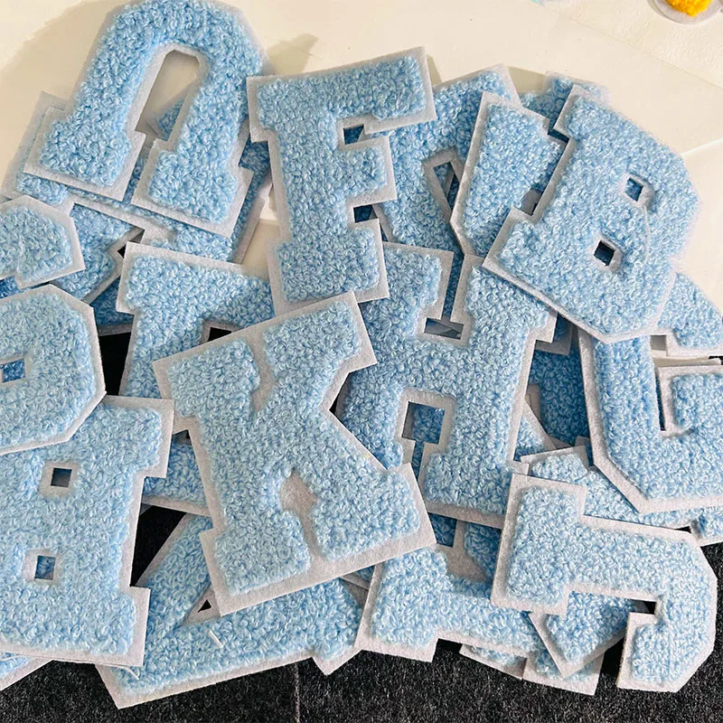 7cm Iron on Letter Patch Felt Towel Chenill Embroidery Patches DIY Jeans jacket sweatshirt Clothings Accessories