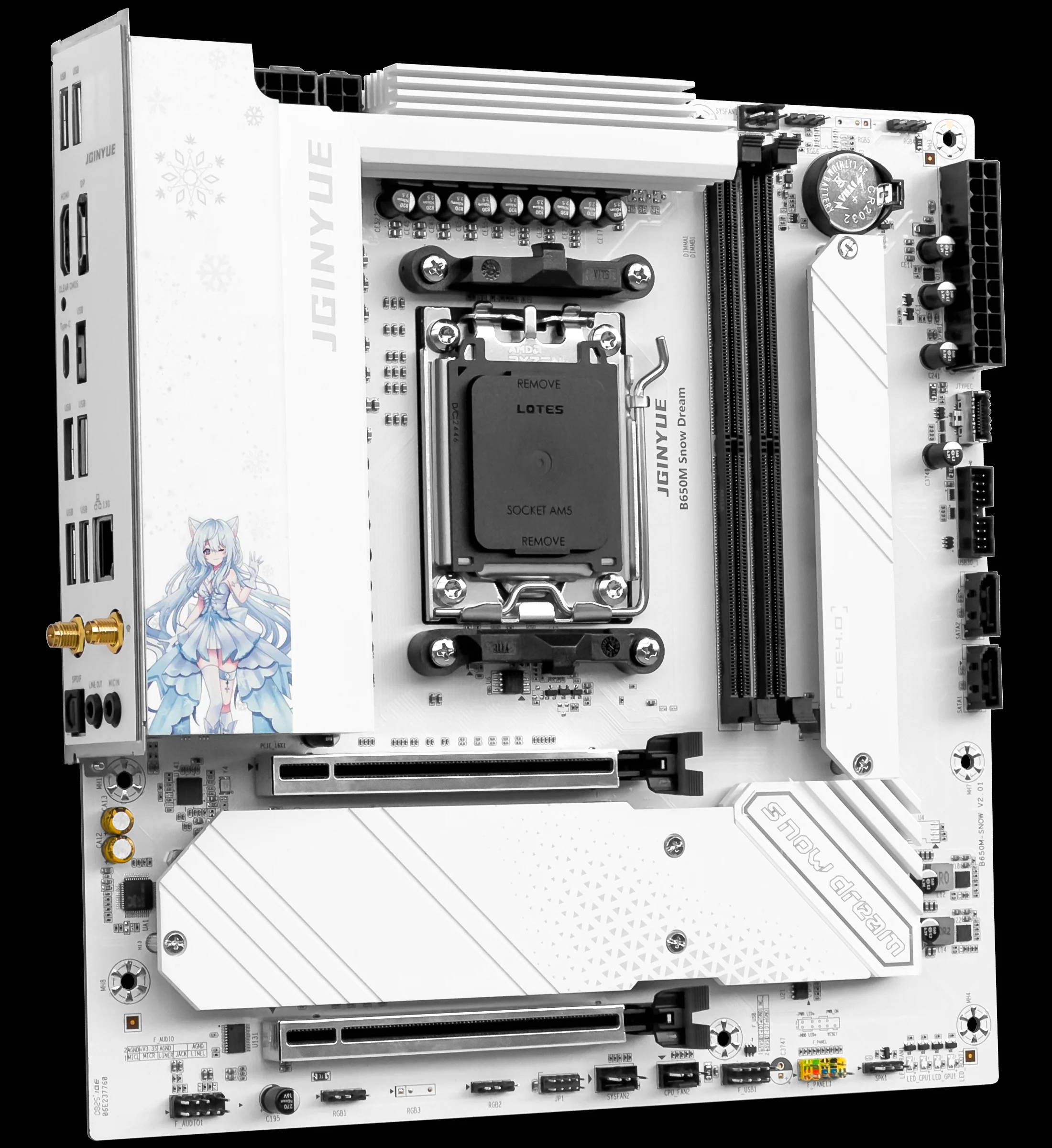 「正規代理店 」「新品 未使用」JGINYUE B650M雪の夢 WIFI JGINYUE B650 AM5 Motherboard Snow Dream M-ATX for Ryzen 7000