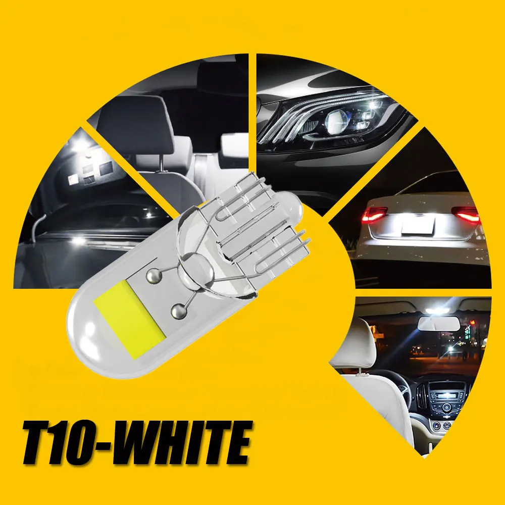

6x White Light Universal T10 LED Bulbs Canbus Wedge Bulb LED Car Interior Dome Reading Bulb Instrument Light Auto Signal Lamp