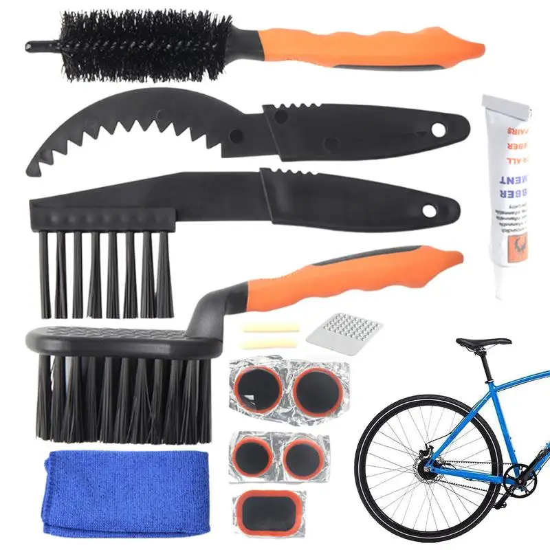 

Набор для чистки велосипедной цепи, щетка для чистки шин, перчатки для уборки дорожных и горных велосипедов, инструмент для очистки для горного города