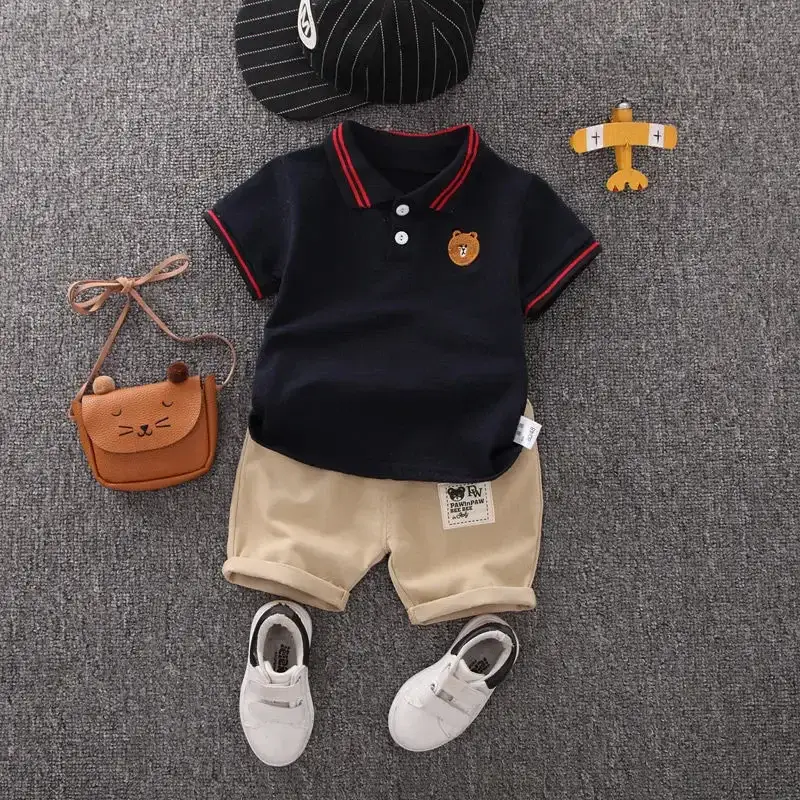 Children Clothing mother Kids Clothes Children's Sets Boys T-shirt Shorts Summer Cotton Short sleeve fashion Suit2PCS - Image 8