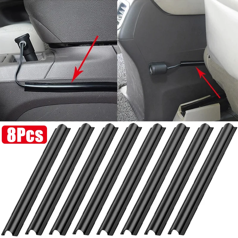 

4/8Pcs Car Hidden Wire Sleeve Protector Cover Clips for Data Lines Cables Chargers Auto Organizer Clamp Interior Accessories