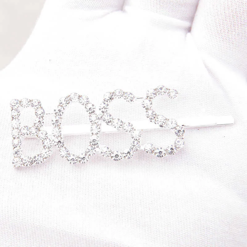 Haar Clip Frauen Haar Pin Haarspange Englisch Brief Spange Strass Persönlichkeit Wort Mädchen Haarnadel Haar Zubehör Schmuck – Detail 12