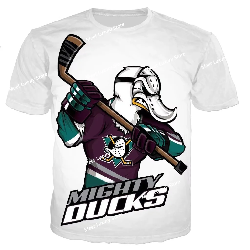 Disney Mighty Duck Helmet Children's Cartoon Pattern 3D Printed Men T-shirt Men's and Women's Tshirt Summer Men Clothing Tshirt 6