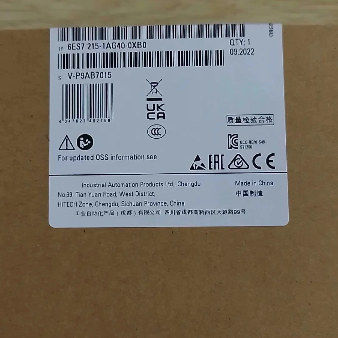 

100% brand new original 6ES7215-1AG40-0XB0