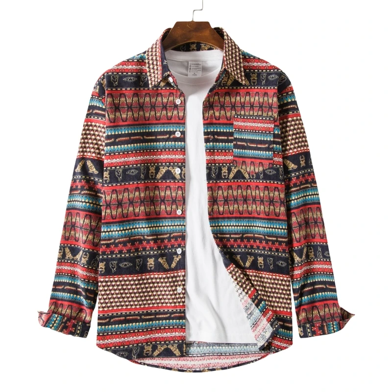 

Linen Oversize Shirt Man Long Sleeve Hawaiian Shirts For Men Free Shipping Men's Designer Luxury T-shirt Fashion Clothing Social