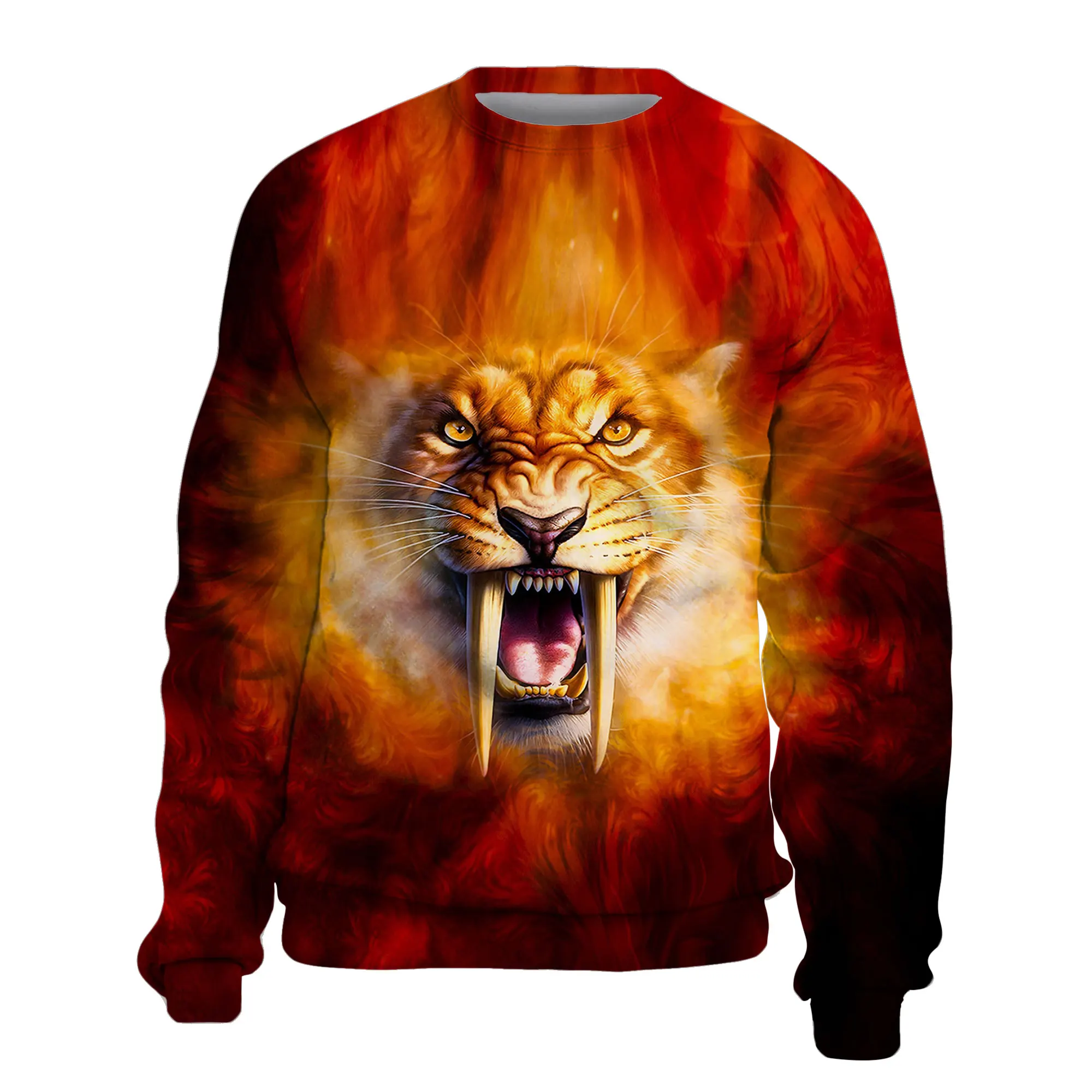 

Fashion Animal 3D Graphic Tiger/lion 3D Print Hoodies Fashion Casual Long Sleeved Pullover Sweatshirts