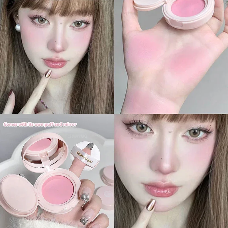 Korean Blush Air Cushion Cheek Contour 8 Color Makeup Palette with Applicator Puff powder blusher blush powder blush plate blush cream cream blusher facial blusher