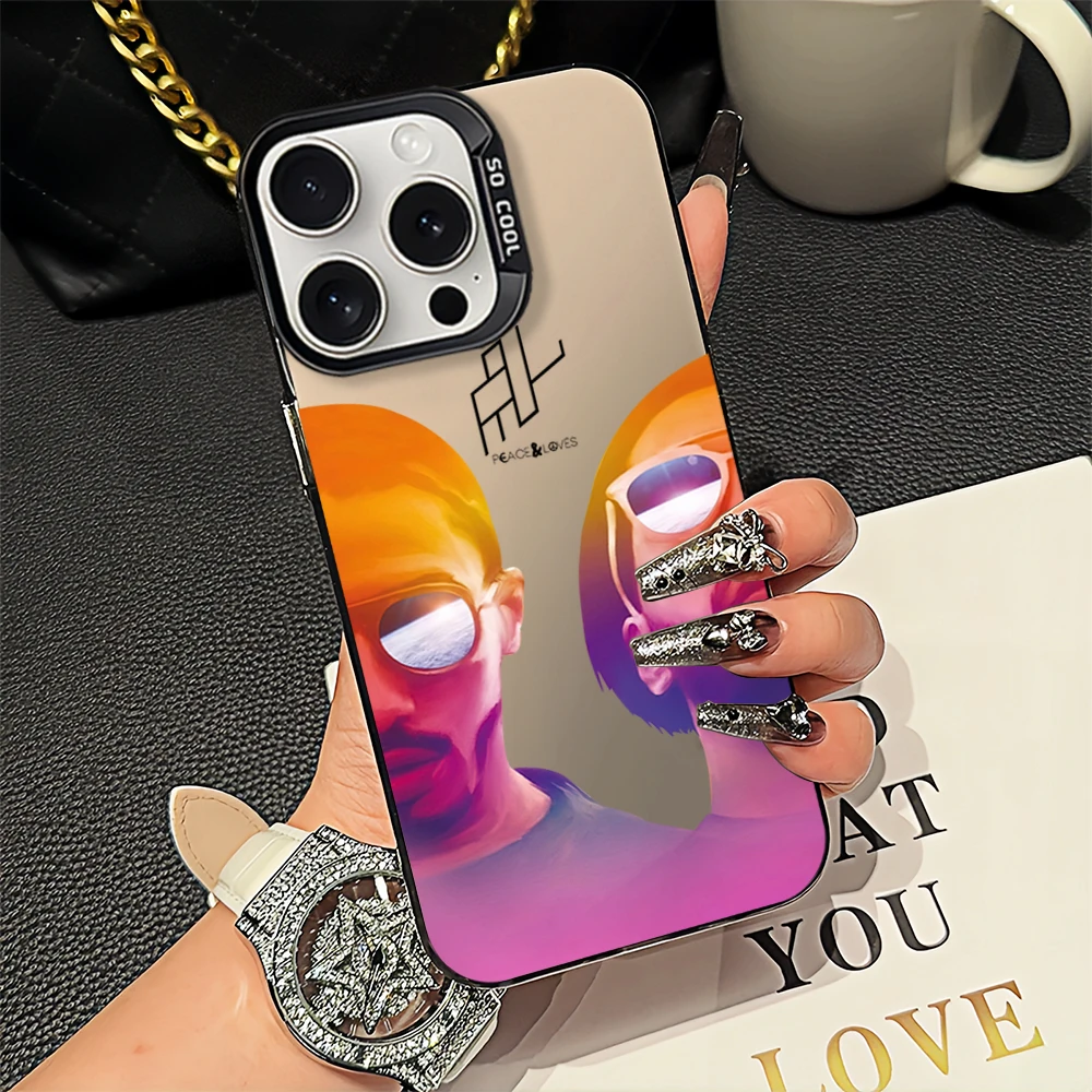 Rapper P-PNL Deux Freres Laser Design Shockproof Silicone Phone Case
