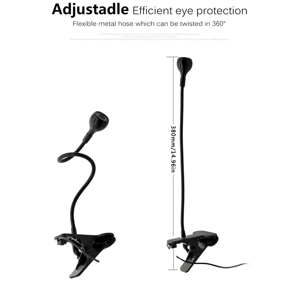 Led Metal Clip Lamp Creative USB Metal Hose Eye Lamp Bedroom Bedside Reading