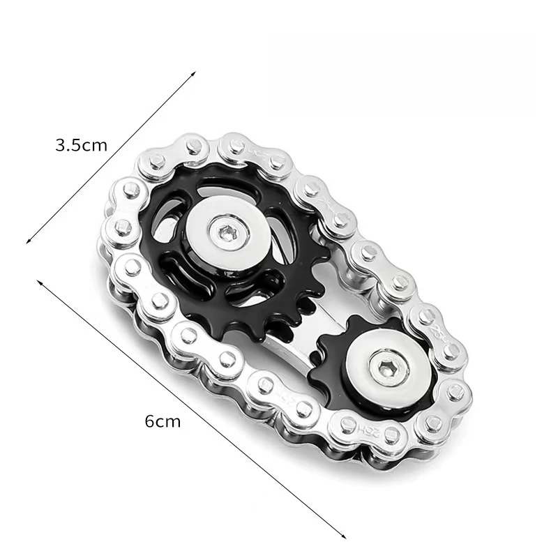 Gear Chain Fidget Roller Fidget Spinner EDC Metal Alloy Relieve Stress Relief Toy Hand Rotating Antistresse Decompression Adults fidget toy anti stress toy finger sensory toy