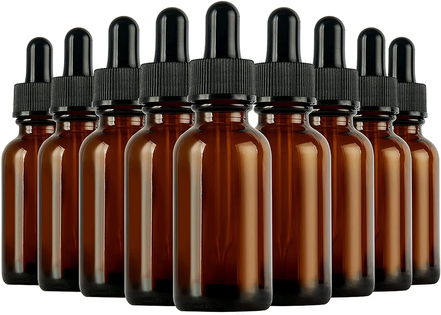 

Eye Dropper bottle 24 Pack 2 Oz 60ml Amber Glass Bottles, with Glass Eye Droppers for Essential Oils