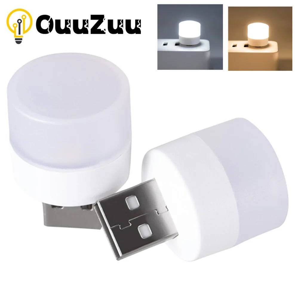 

OuuZuu LED USB Plug Lamp Computer Mobile Power Charging USB Small Book Lamps LED Eye Protection Reading Light Night Light