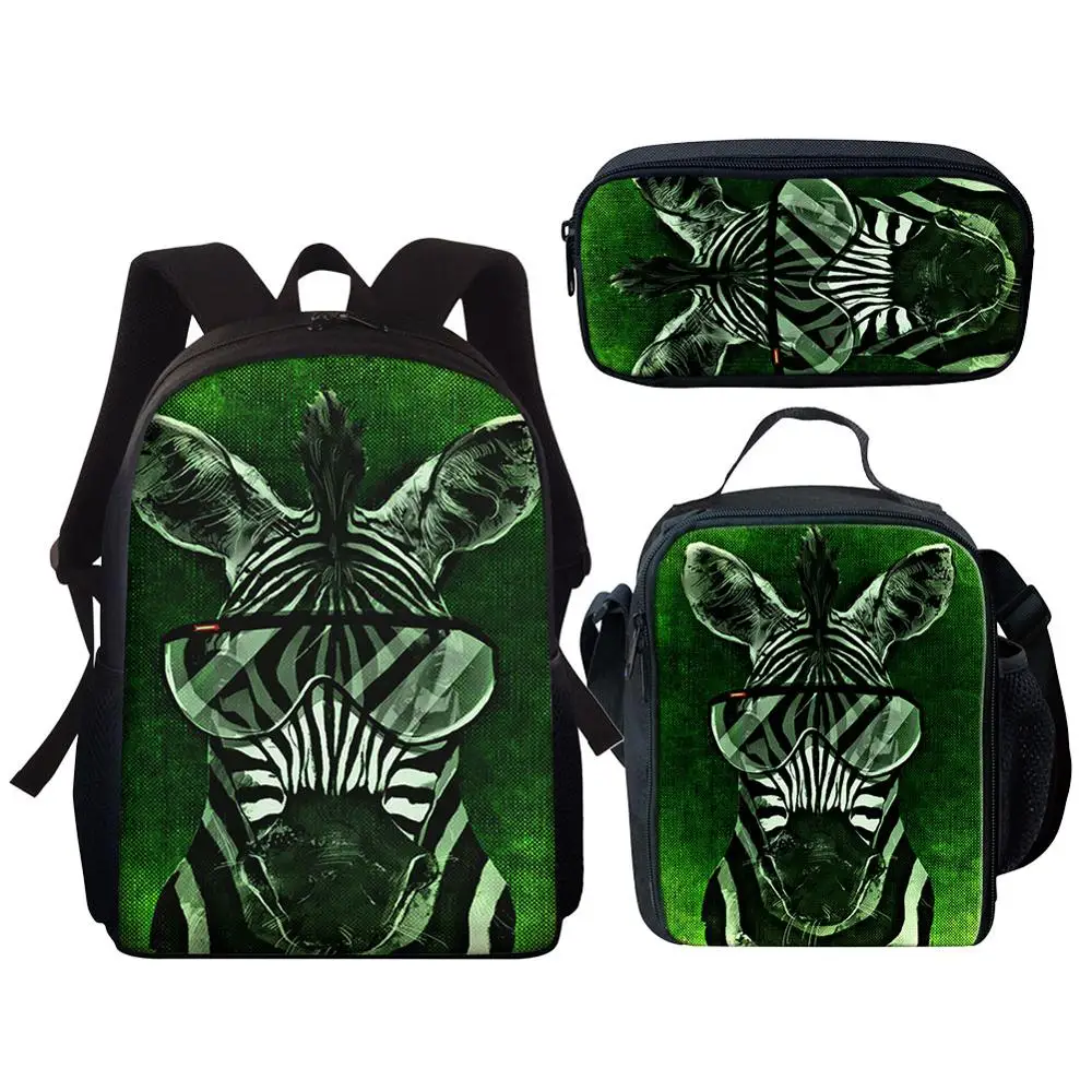 

3pc/Set Cute Zebra Print School Bags For Girls Teenage Schoolbag Satchel Kids Backpack Children Book Bag Boobag Mochila Infantil