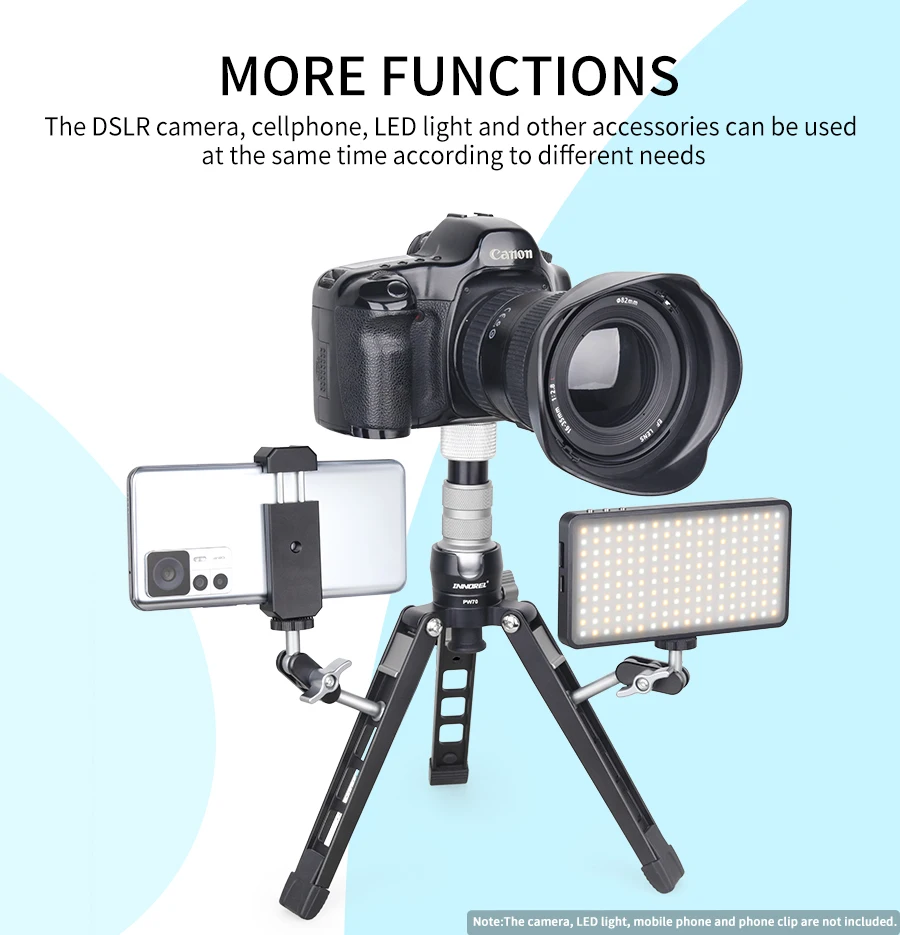 ME-1 Universal Magic Arm with Dual Ball Head with 1/4" Screw for tripod,Stand fo