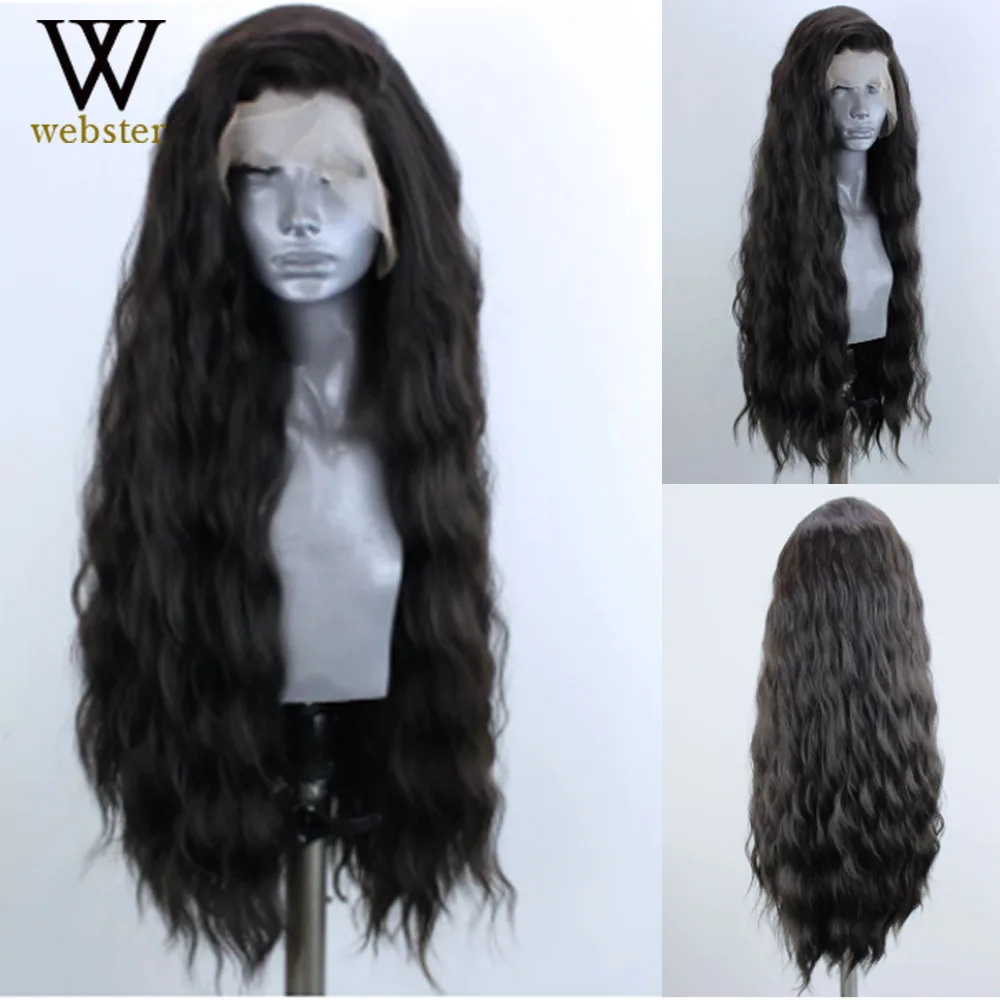 Blonde Synthetic Lace Front Wig Long Wave For Women Cosplay lace front wig lace wigs womens synthetic wigs synthetic wigs