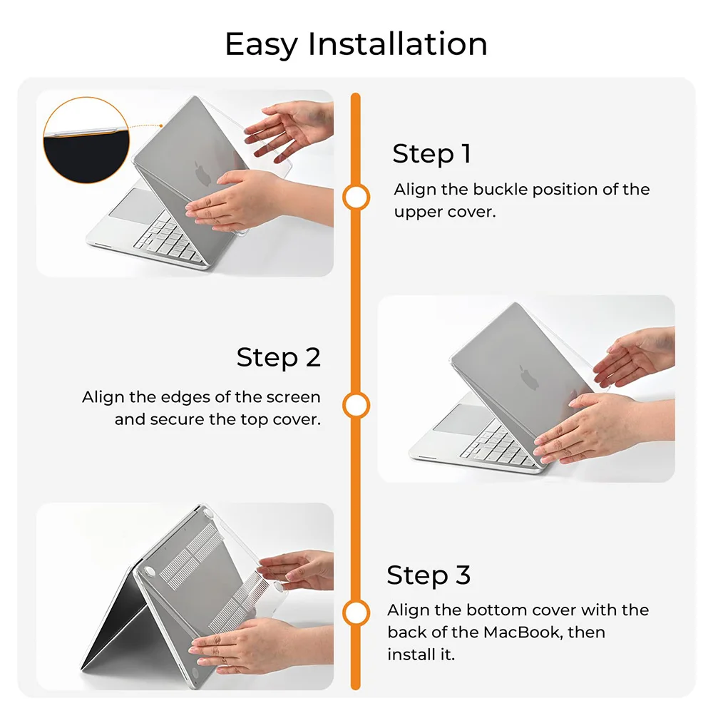 Crystal Clear Scratch-Resistant Protective Laptop Case
