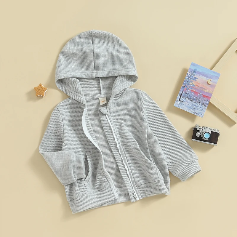 Kids Long Sleeve Zip Up Hoodie for Boys Girls