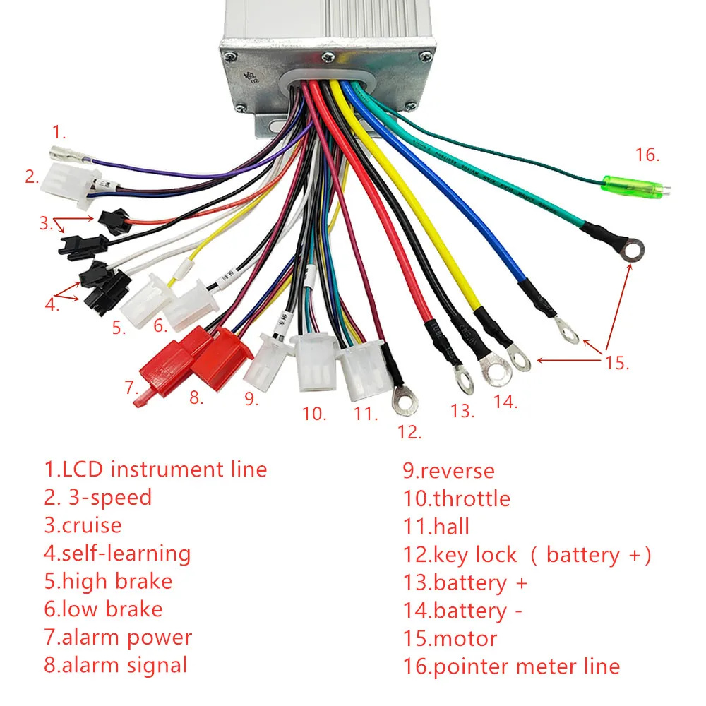 Pièce électrique Vélo Contrôleur Moteur Brushless 36V/48V 500W - Pour Vélo Et Scooter Électrique - DC Motor Controller Régulateur Scooter 36V 48V - 10