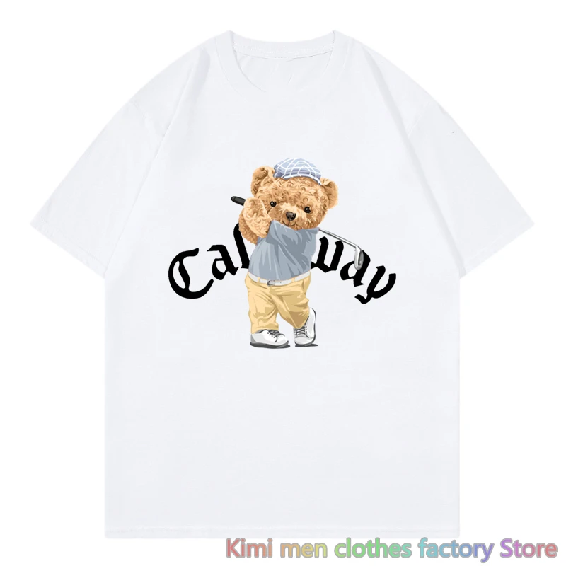 

Summer Men Women Fashion Oversized Sportswear T-Shirts Streetwear Tops Tees Golf Vintage Print Cotton Tees Short Sleeve T Shirts