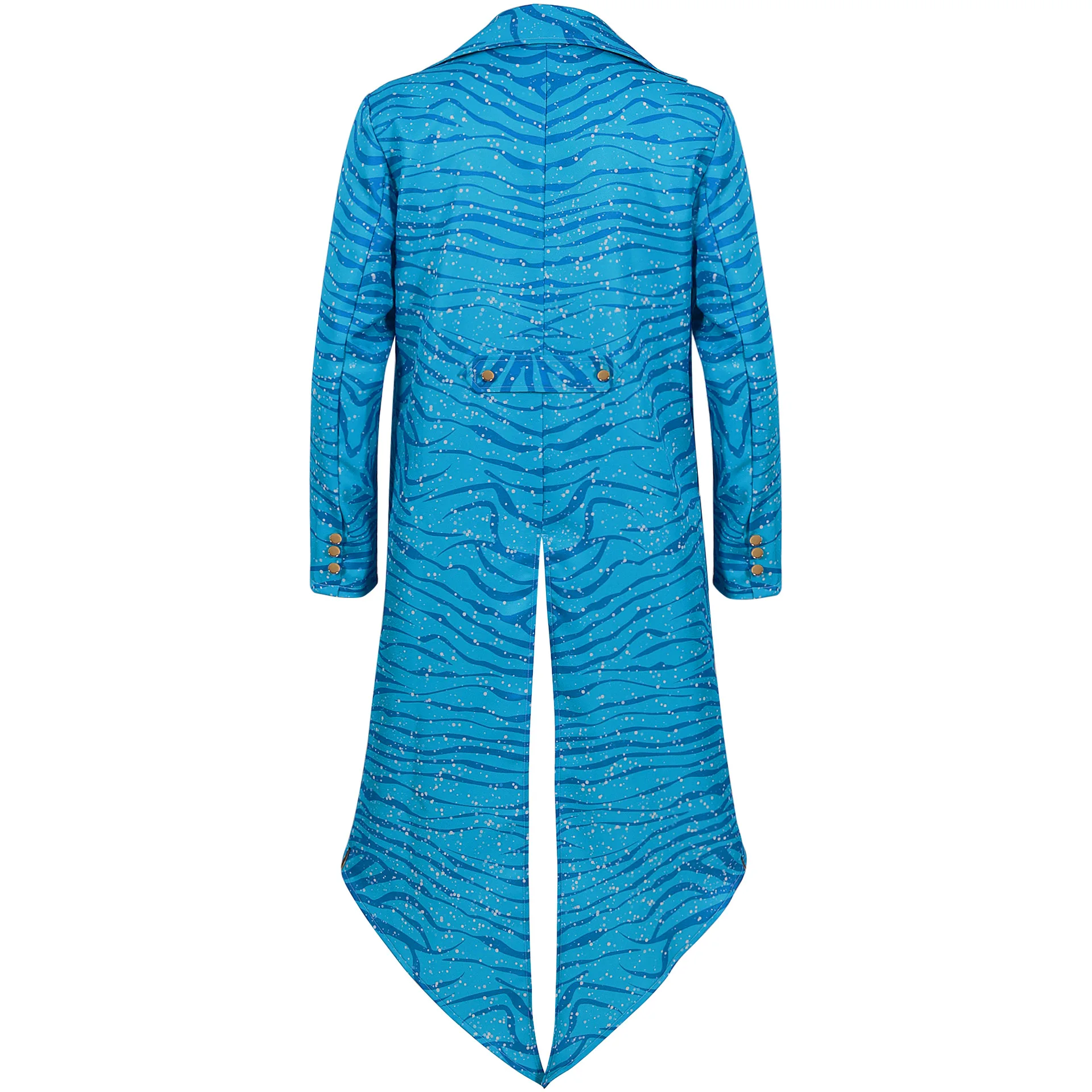 Mens Gothic Medieval Tailcoat Jacket Men Halloween Party Stage Blue Cosplay Costumes Jackets Victorian Frock Coat Uniform 4XL