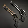 New Mini Small Sprayer 8 Bursts Of Alloy Rubber Band Gun Toy Miniature Shooting Model Ornaments Toy Soft Bullet Fake Gun Toy 1