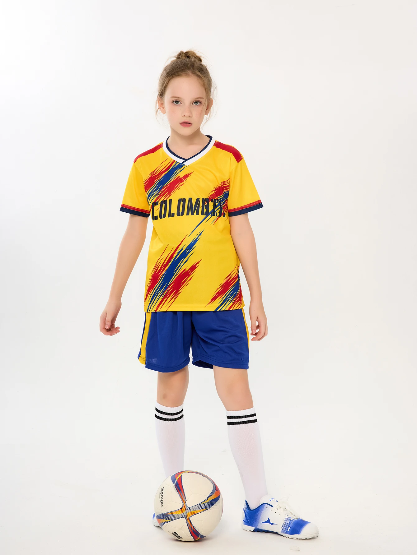 Kids Soccer Jersey Boys Girls Youth Soccer Jersey Breathable Training Shirt Suruida Colombia
