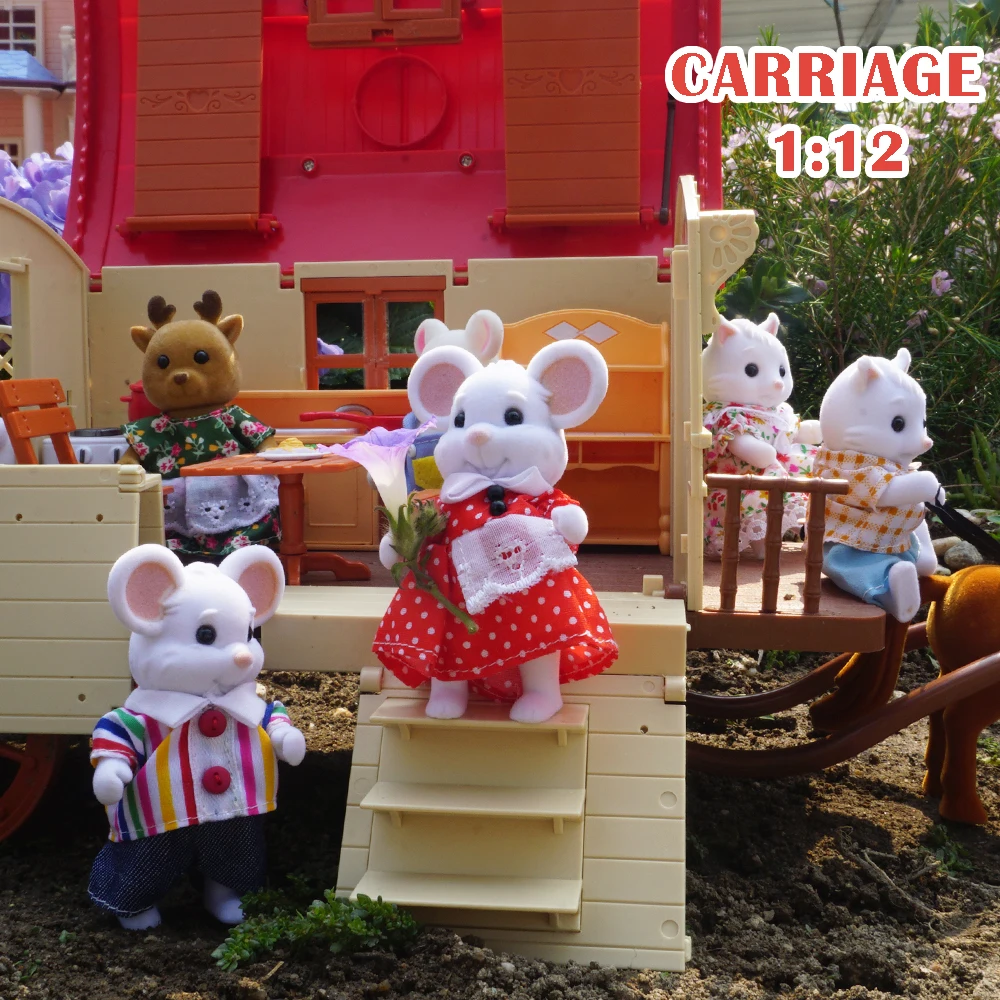 Forest Family Playhouse Carriage Luxury Villa Girl Simulation Playhouse Sweet Family Toy Wing Room Birthday Gift 3