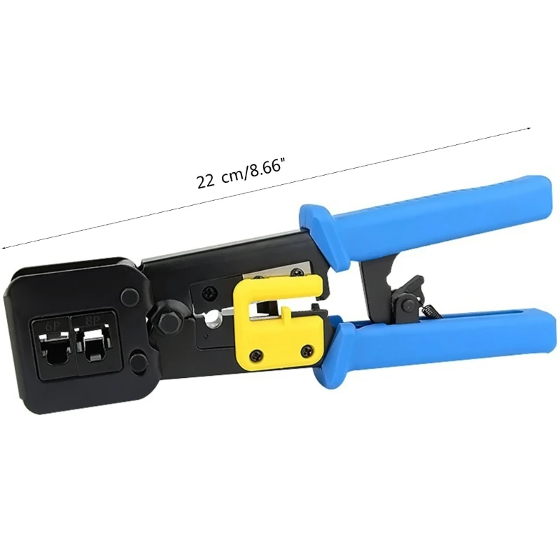 6P/8P RJ45 압착 펜치 도구 손 LAN 케이블 스트리퍼 와이어 절단 압착