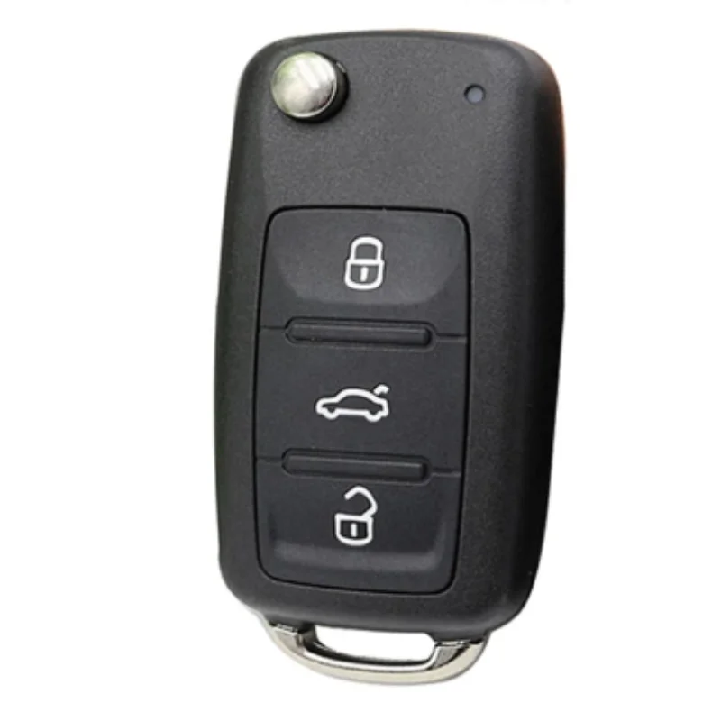 Sleek Carbon Fiber Car Key Cover with Keychain