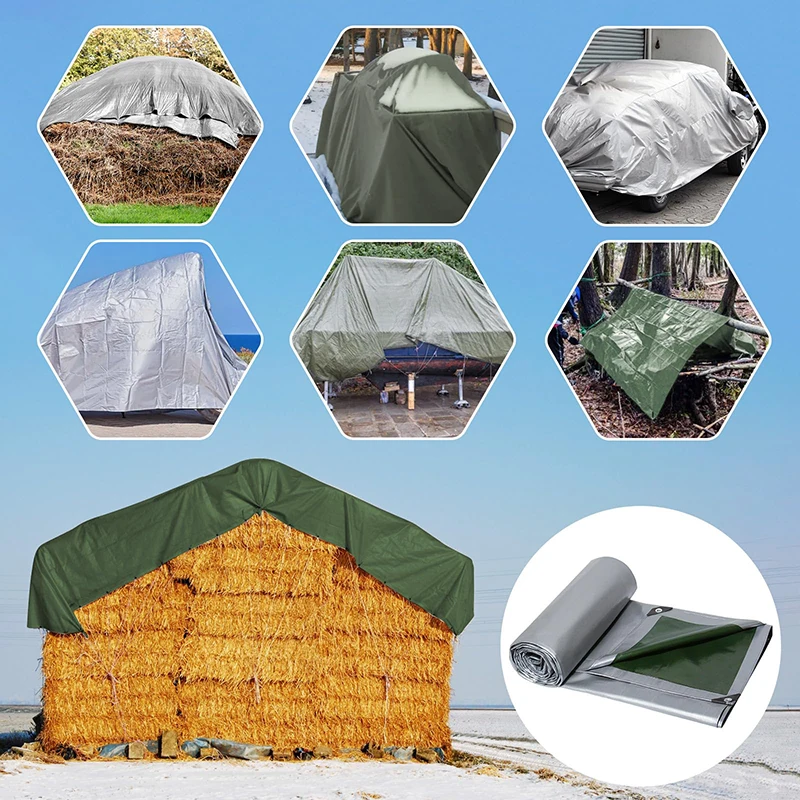 Waterproof Tarpaulin 2m*2 2*3 3*3 3&times;4m Rain Cover Uv Block Awning Canopy for Backyard Garden Sunshade Camp outdoor awnings rainproof tarpaulin