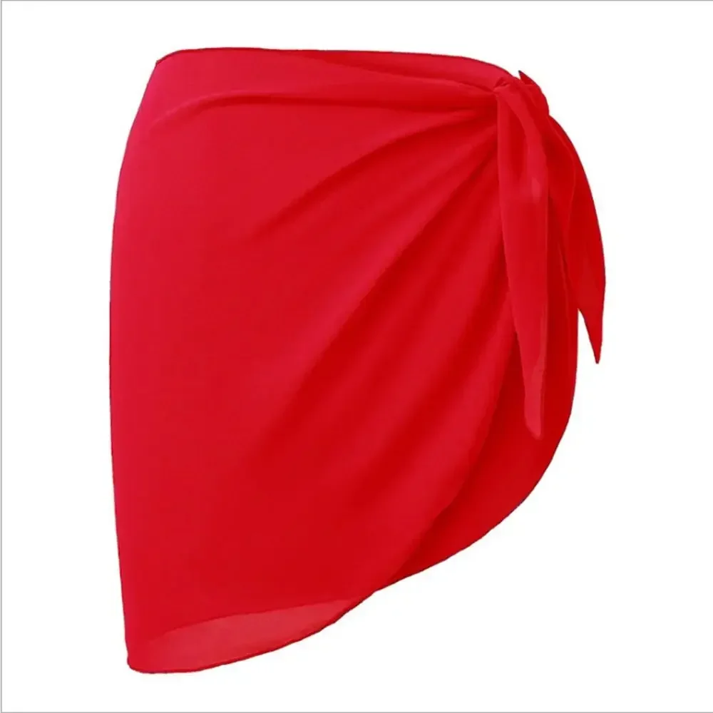 Summer Sheer Chiffon Sarong Skirt - Women's Swimsuit Cover-Up