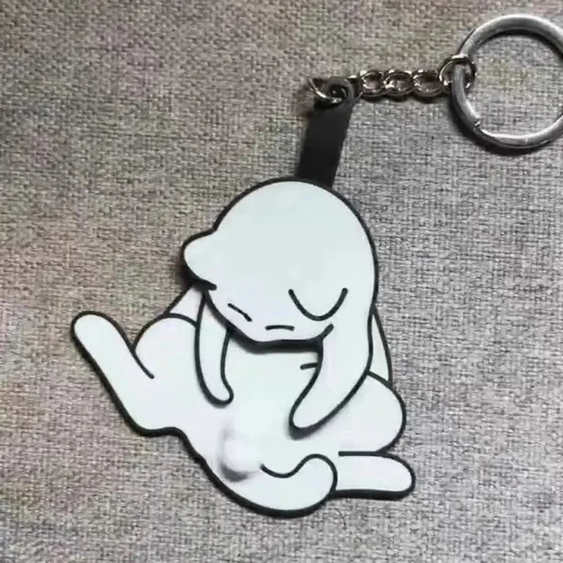 Creative Pull Play Egg Cat Keychain Pendant Cute and Funny Rotatable Acrylic Hanging Ornaments Bag Pendant for Gifts 2025 HOT 2