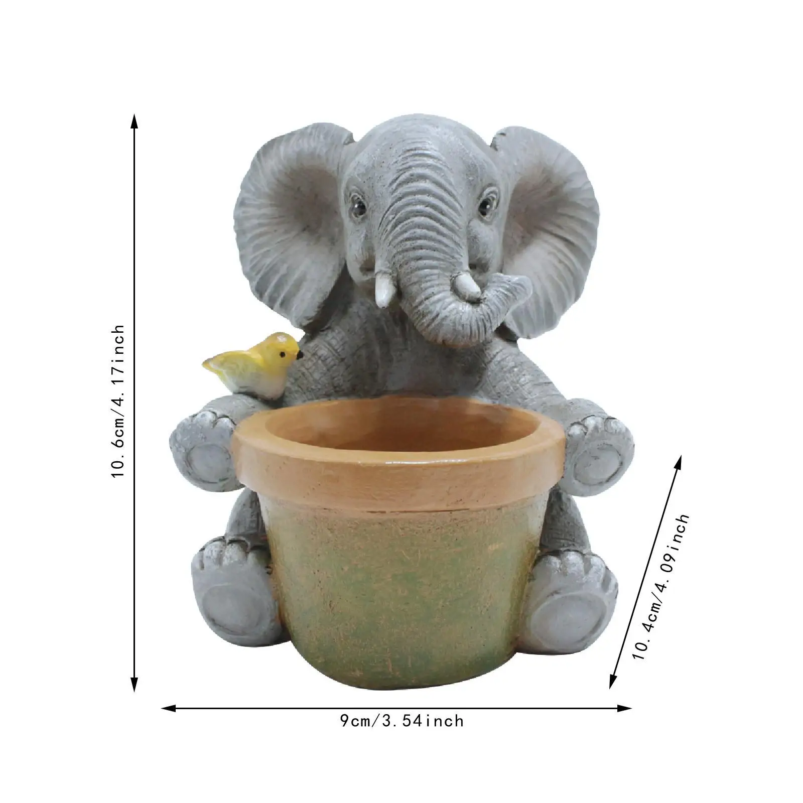 https://ae01.alicdn.com/kf/S03b5754d9d244b95b2e1ee446ae3efda1.jpg Garden Elephant Statue Planter Plant Pot for Porch Office Indoor/Outdoor