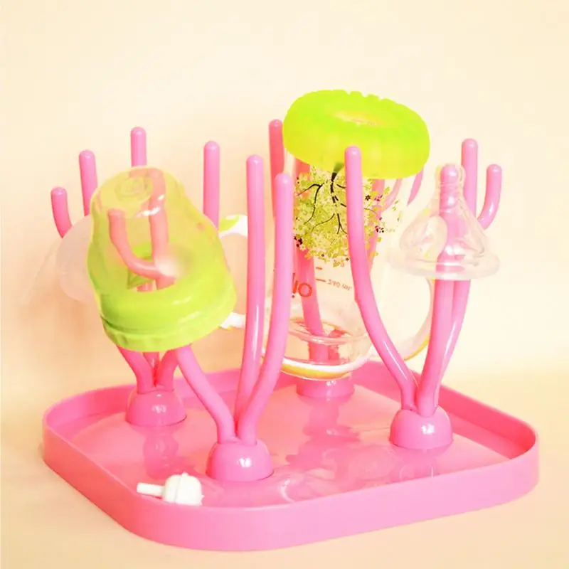 

Baby Bottle Drying Rack Feeding Cup Holder Removable Tree Shape Rack Cleaning Pacifiers And Accessories Storage Drying Shelf