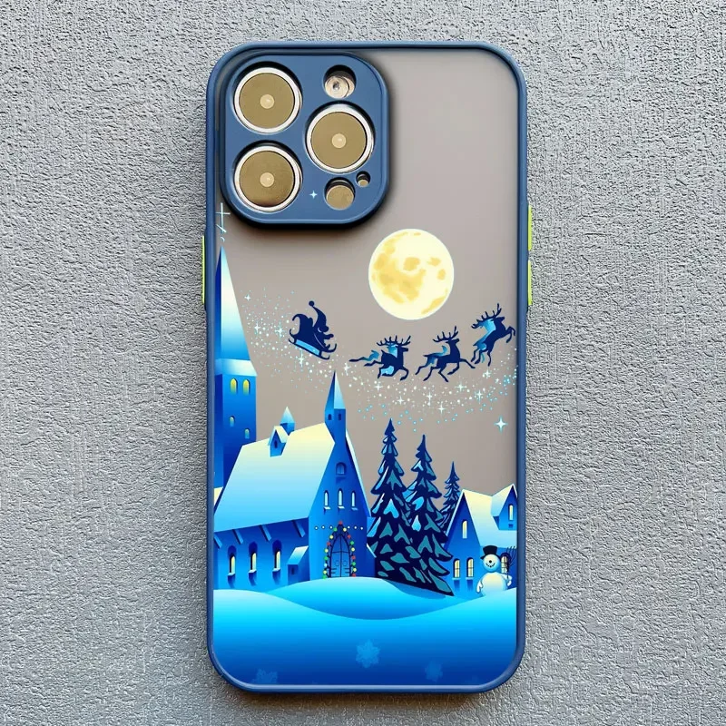 Festive Winter Snow Scene Shockproof Phone Case - Durable Hard Cover s