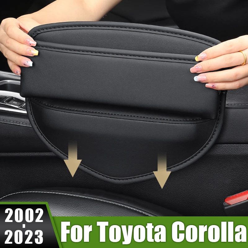 

For Toyota Corolla E120 E130 E140 E150 E180 E210 2002-2023 Car Seat Crevice Storage Box Built-in Multi-Functional Accessories