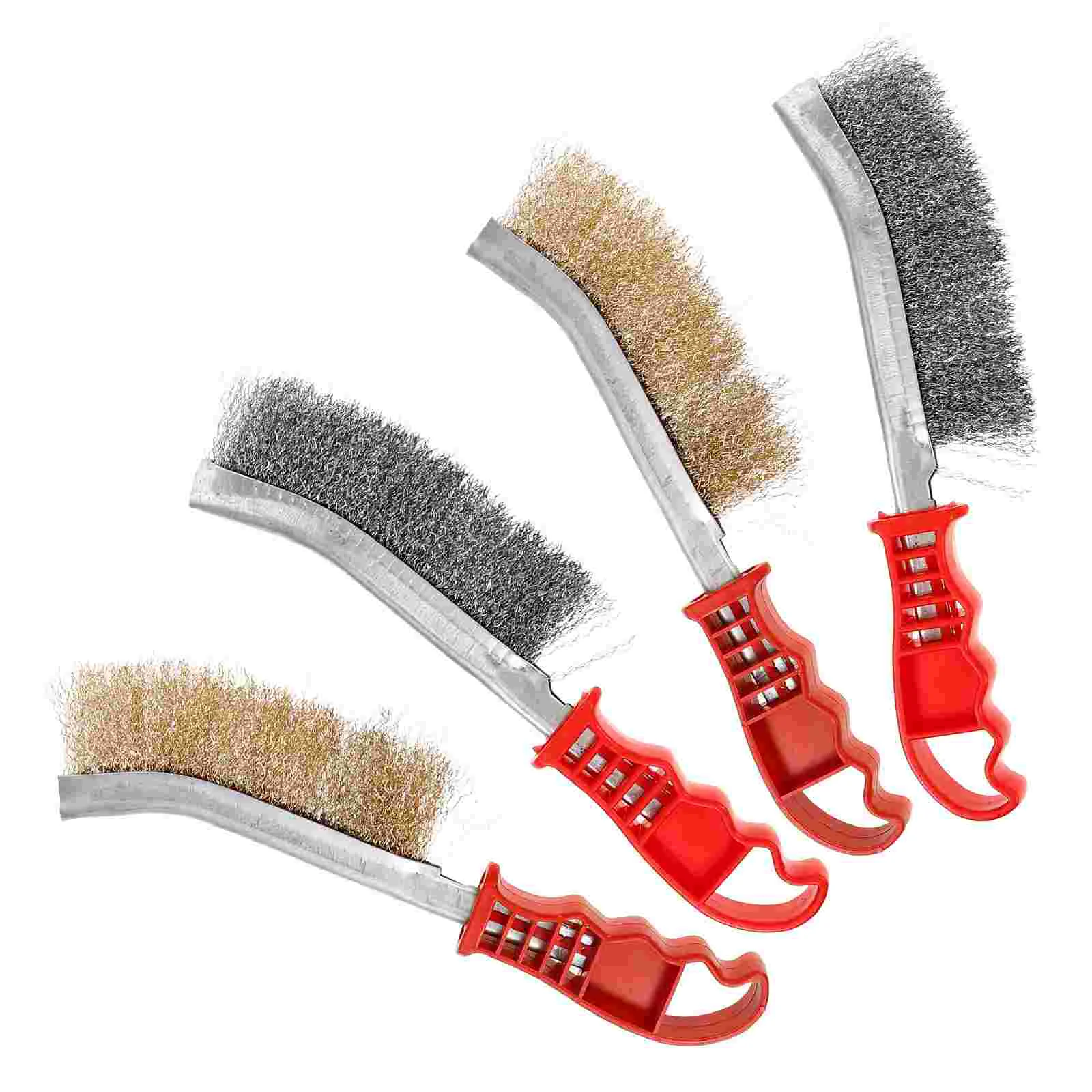 4 Pcs Wire Brush Outdoor Bbq Grill Cleaner Scrubber Barbecue Supply Reusable Multi-function Portable Camping