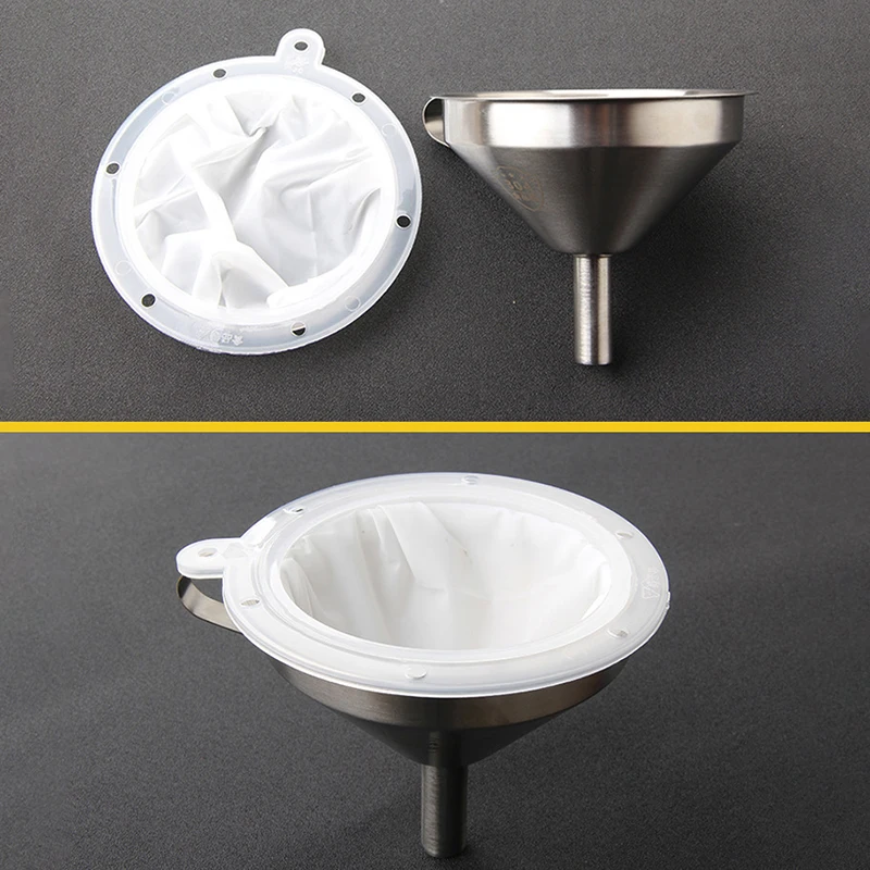 Nylon Filter refrigerator water filter inline water filter water filter 100/120/200/300/400/450 Mesh Stainless Steel Funnel For Fruit Milk Traditional Chinese Medicine Oil White Wine