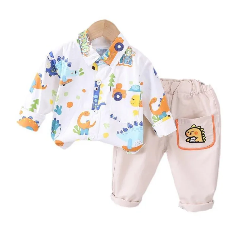 

New Autumn Baby Clothes Suit Kids Boys Outfits Children Cartoon Shirt Pants 2Pcs/Sets Toddler Casual Costume Infant Tracksuits