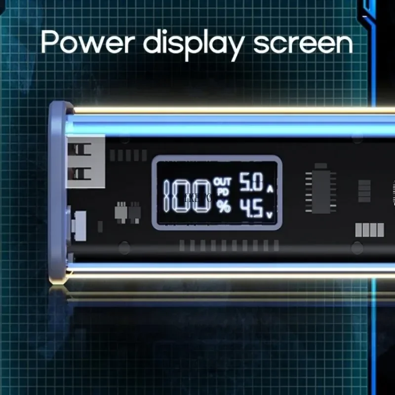 22.5W DIY Battery Charger Power Bank Case Transparent PD Fast Charging For 8PCS 18650 Polymer 20000mAh Battery Charging Box battery charger