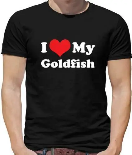 

Мужская футболка с надписью «I Love My Goldfish»