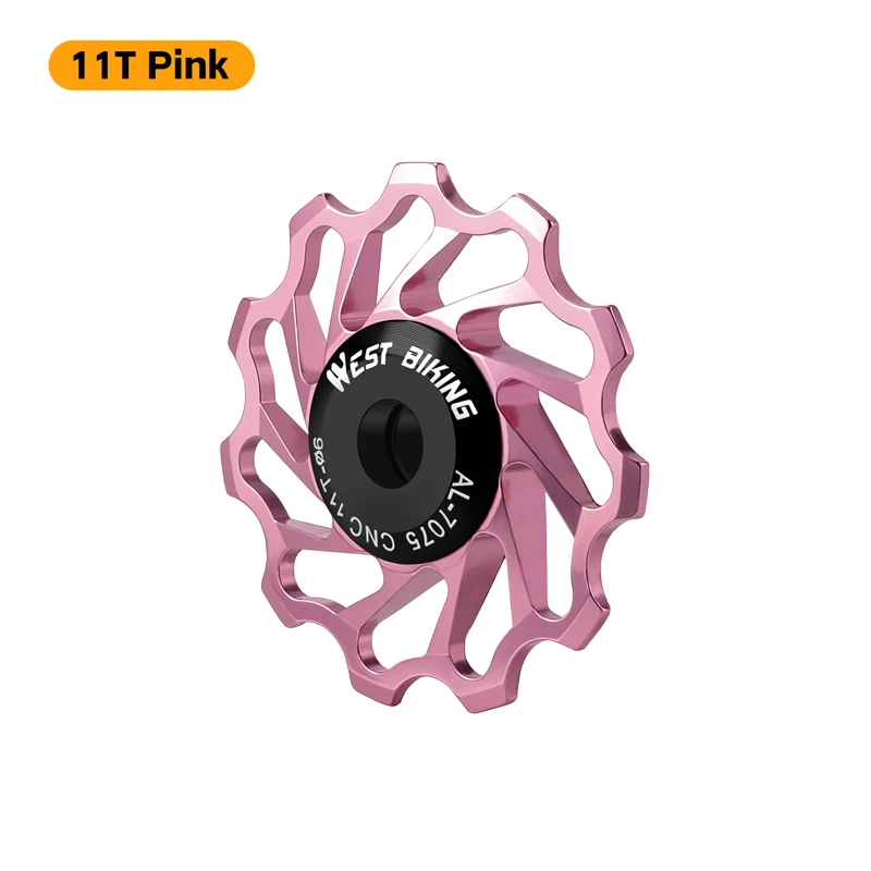 WEST BIKING Aluminum Alloy Bicycle Jockey Wheel with Ceramic Bearings