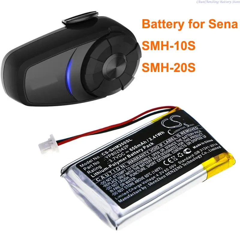 Batteria Per Cuffie Wireless Da 650Mah Yp802542P Per Sena Smh-10S, Smh-20S