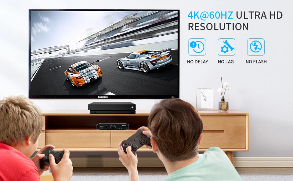 4K HDTV Splitter 3 In 1 Out 3-Port HD Switcher Selector HD Cable Supports Full H