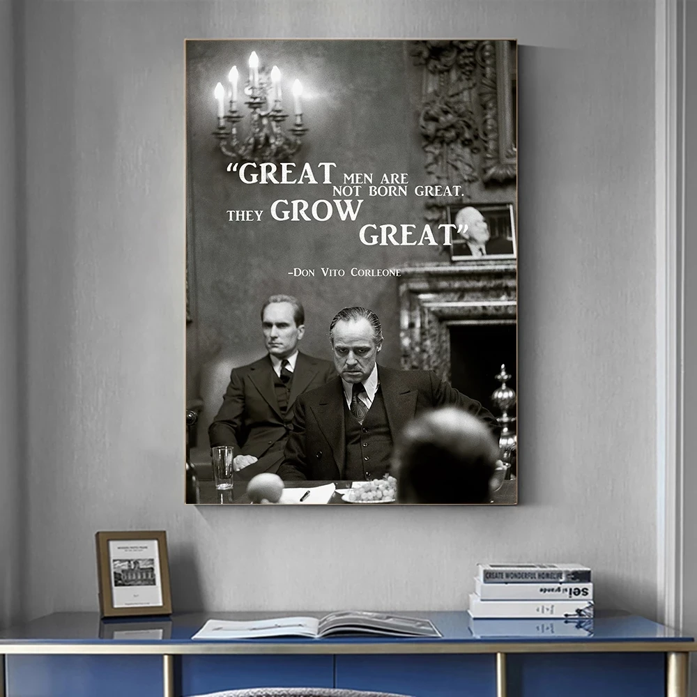 Clássico padrinho scarface filme cartazes e impressões arte inspiradora  citações lona gangster parede pintura decorativa decoração da sua casa -  AliExpress, image size:1000x1000