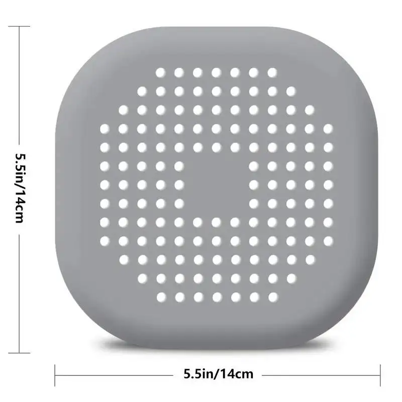 Silicone Square Shower Drain Cover Prevents Sink Clogging Shower Drain Strainer Adsorption Sink Strainer Convenient shower drain cover sink strainer sink filter shower drain filter kitchen sink strainer hair drain catcher
